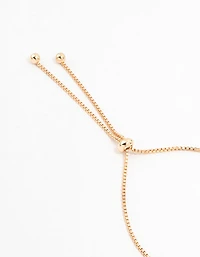 Gold Bezel Czech Crystal Toggle Bracelet