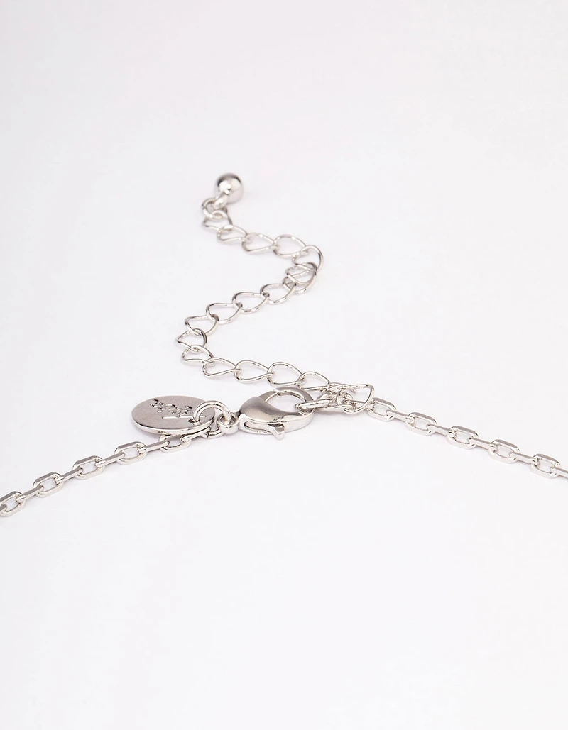 Collier en chaîne à nœud en argent