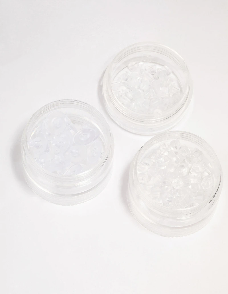 Mixed Silicone Ear Backs 3 Tier Tub
