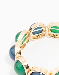 Gold Stretchy Stone Bracelet