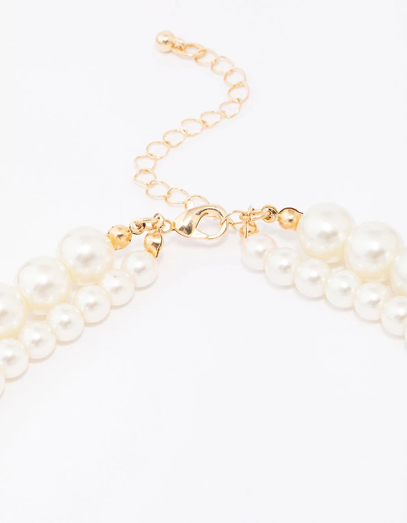 Layered Chunky Pearl Necklace