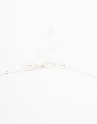 Silver Beaded Cross Jewellery Set