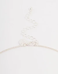 Silver Puffy Pear Jewellery Set