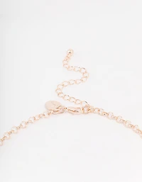 Rose Gold Glowing Circular Statement Necklace