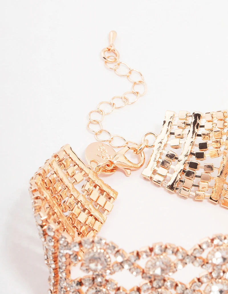 Rose Gold Marquise Cupchain Bracelet