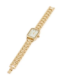 Gold Rectangle Roman Numeral Watch