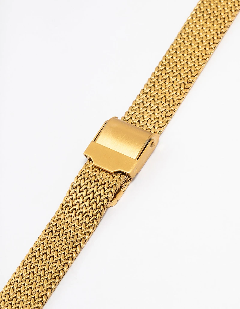 Gold Herringbone Watch Strap 38/40/41 mm