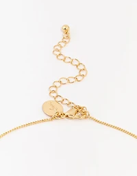 Collier pendentif rond en laiton organique plaqué or