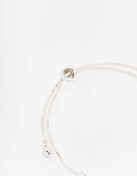 Silver Plated Brass  Tennis Marquise Baguette Bracelet