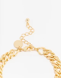 Gold Plated Brass Bold Chain Bracelet