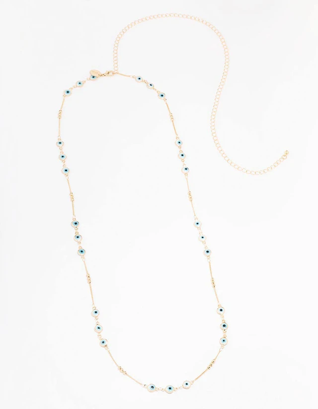 Gold Evil Eye Beaded Waist Chain