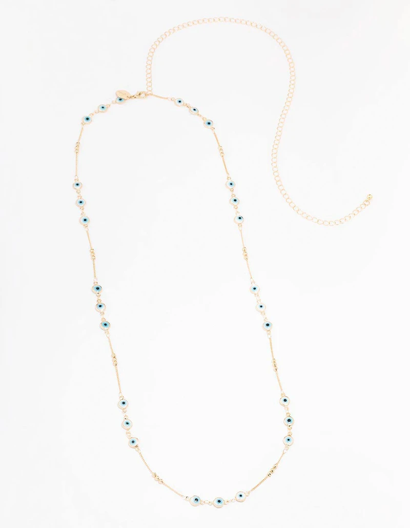 Gold Evil Eye Beaded Waist Chain