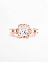 Rose Gold Eloquent Rectangular Ring