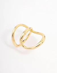 Gold Plated Elongated Wrap Ring