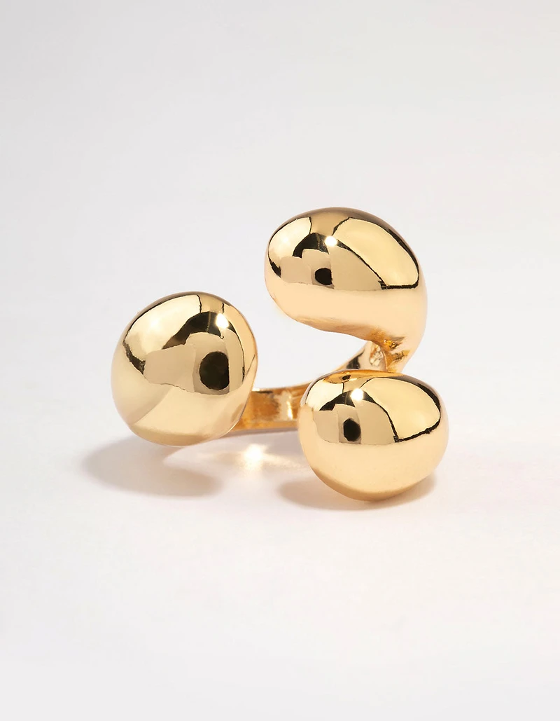 Bague plaquée or enveloppée de bulles