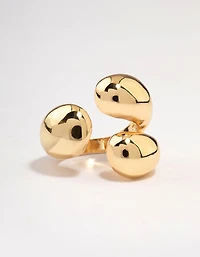 Bague plaquée or enveloppée de bulles