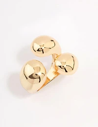 Gold Plated Bubbly Wrapped Ring