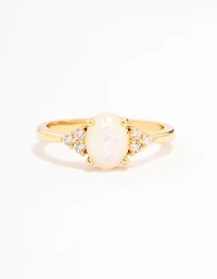 Gold Plated Mystical Oval Ring