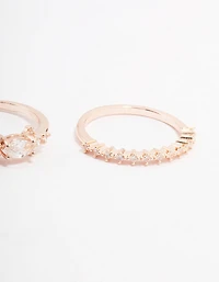 Anneau empilable Marquise Rose Gold 3-pack