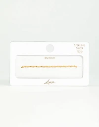 Gold Plated Sterling Silver Chain Bracelet & Anklet Set