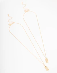 Ensemble de pendentifs à étiquettes célestes en or