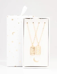 Ensemble de pendentifs à étiquettes célestes en or