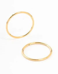 Gold Plated Surgical Steel Sleeper Earrings 14MM