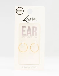 Gold Plated Surgical Steel Sleeper Earrings 14MM