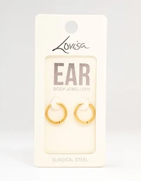Gold Plated Surgical Steel Classic Hoop Earrings