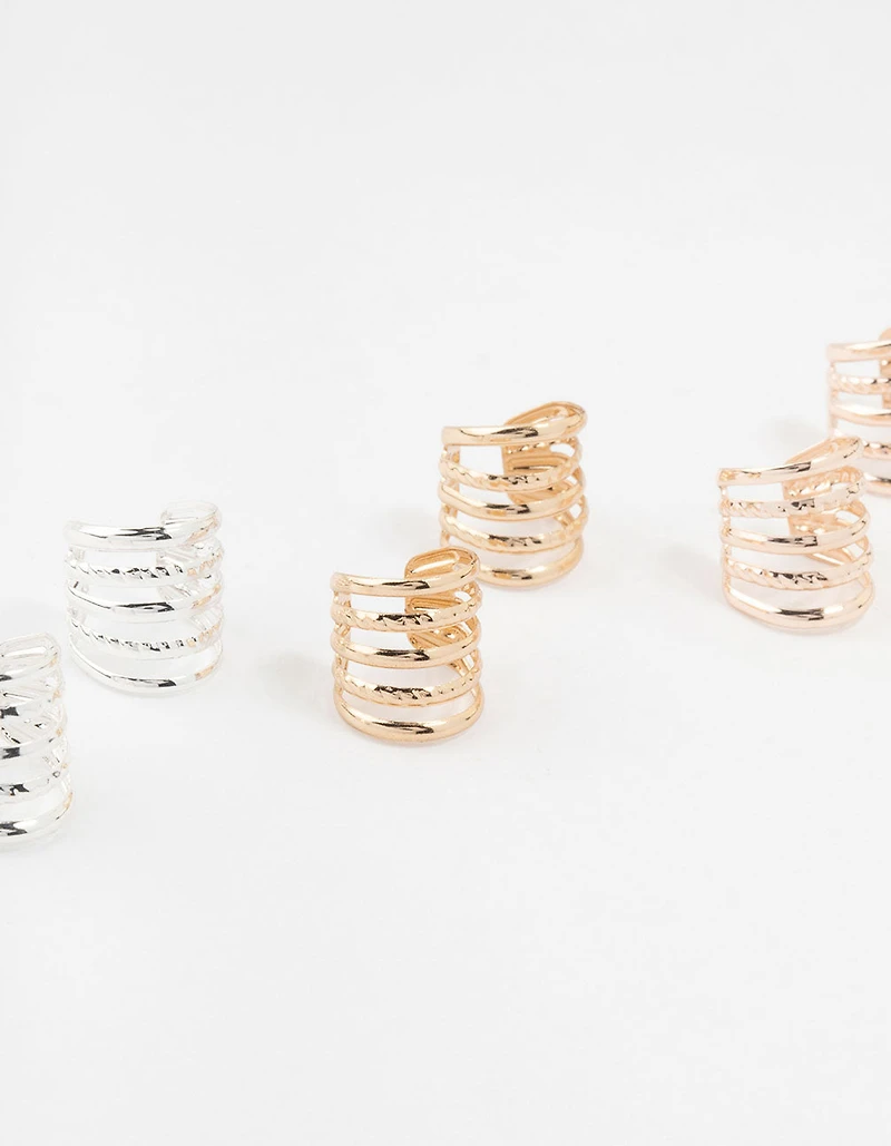 Mixed Metals Ear Cuffs 6-Pack