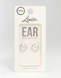 Surgical Steel Rope Sleeper Earrings 10MM
