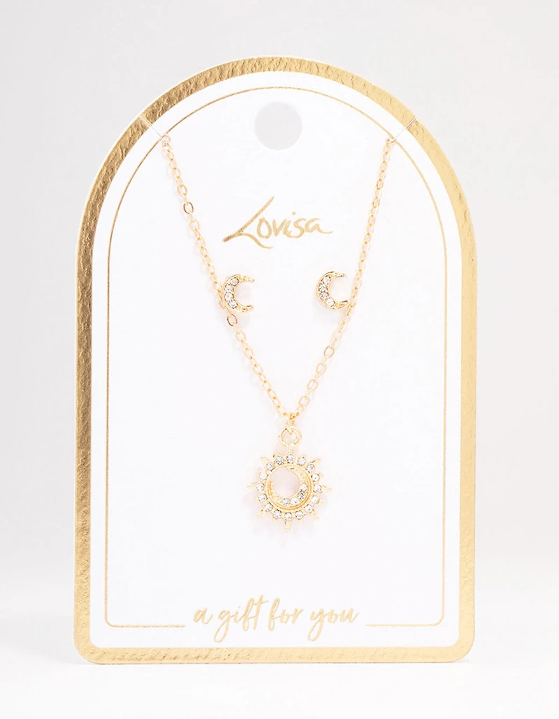 Gold Moon Celestial Jewellery Set