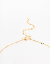 Gold Plated Emerald Coin & Freshwater Pearl Necklace