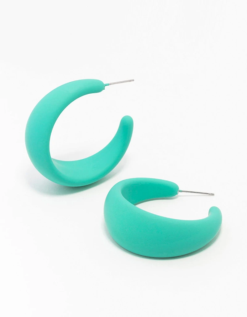 Boucles d’oreilles en forme de cerceau en forme de larme en forme de larme à manteau bleu