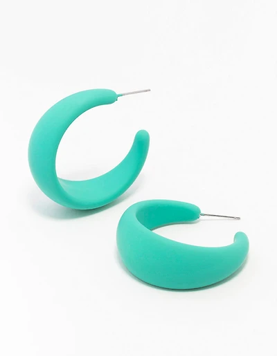 Boucles d’oreilles en forme de cerceau en forme de larme en forme de larme à manteau bleu