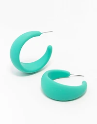 Boucles d’oreilles en forme de cerceau en forme de larme en forme de larme à manteau bleu