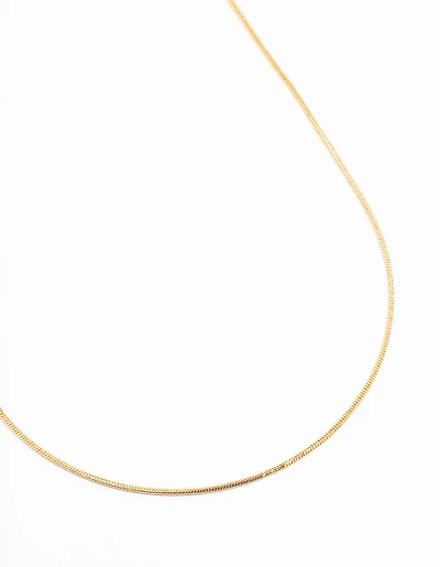 Gold Box Chain Necklace