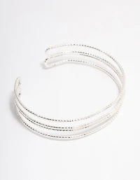 Silver Triple Open Wrist Cuff