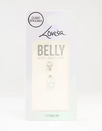 Titanium Medium Pear And Round Belly Bar