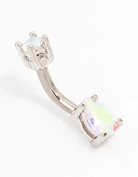 Titanium Small Rounded Pear Belly Button Piercing