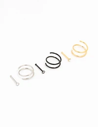 Mixed Metals Spiral Nose 6-Pack
