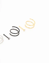 Mixed Metals Spiral Nose 6-Pack