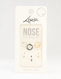 Mixed Metals Spiral Nose 6-Pack