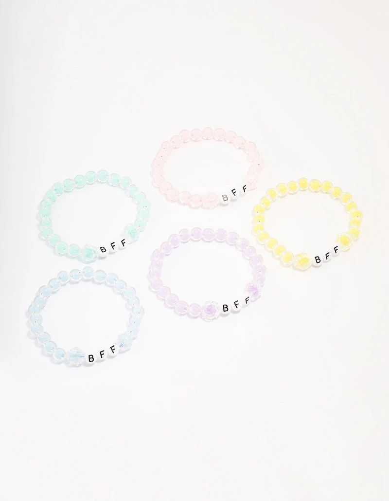 Pastel Beaded Friendship Bracelet 5-Pack