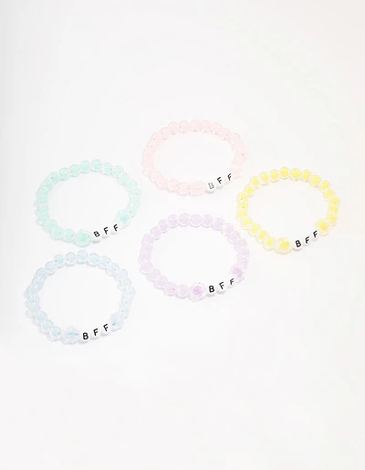 Pastel Beaded Friendship Bracelet 5-Pack