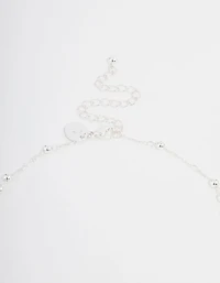 Silver Plated Mary Cross Ball Necklace