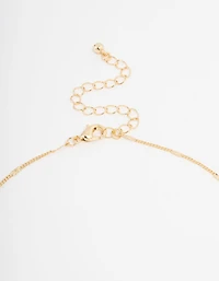 Gold Plated Diamante Butterfly Necklace & Stud Earrings Set