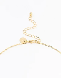 Gold Plated Pave Letter L Necklace