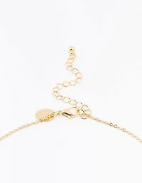 Gold Plated Pave Letter Necklace