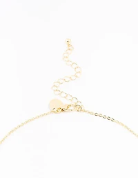 Gold Plated Pave Letter A Necklace